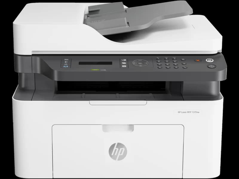 HP Laser MFP 137fnw All-in-One Printer – Print, Scan, Copy, Fax, 21 ppm, 1200×1200 dpi, 40-Sheet ADF, Wi-Fi, Ethernet, Mobile Printing (Black & White) — thumbnail 5 of 10