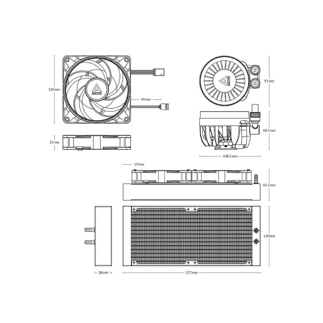 Arctic Liquid Freezer III 240 A-RGB - White — thumbnail 5 of 7