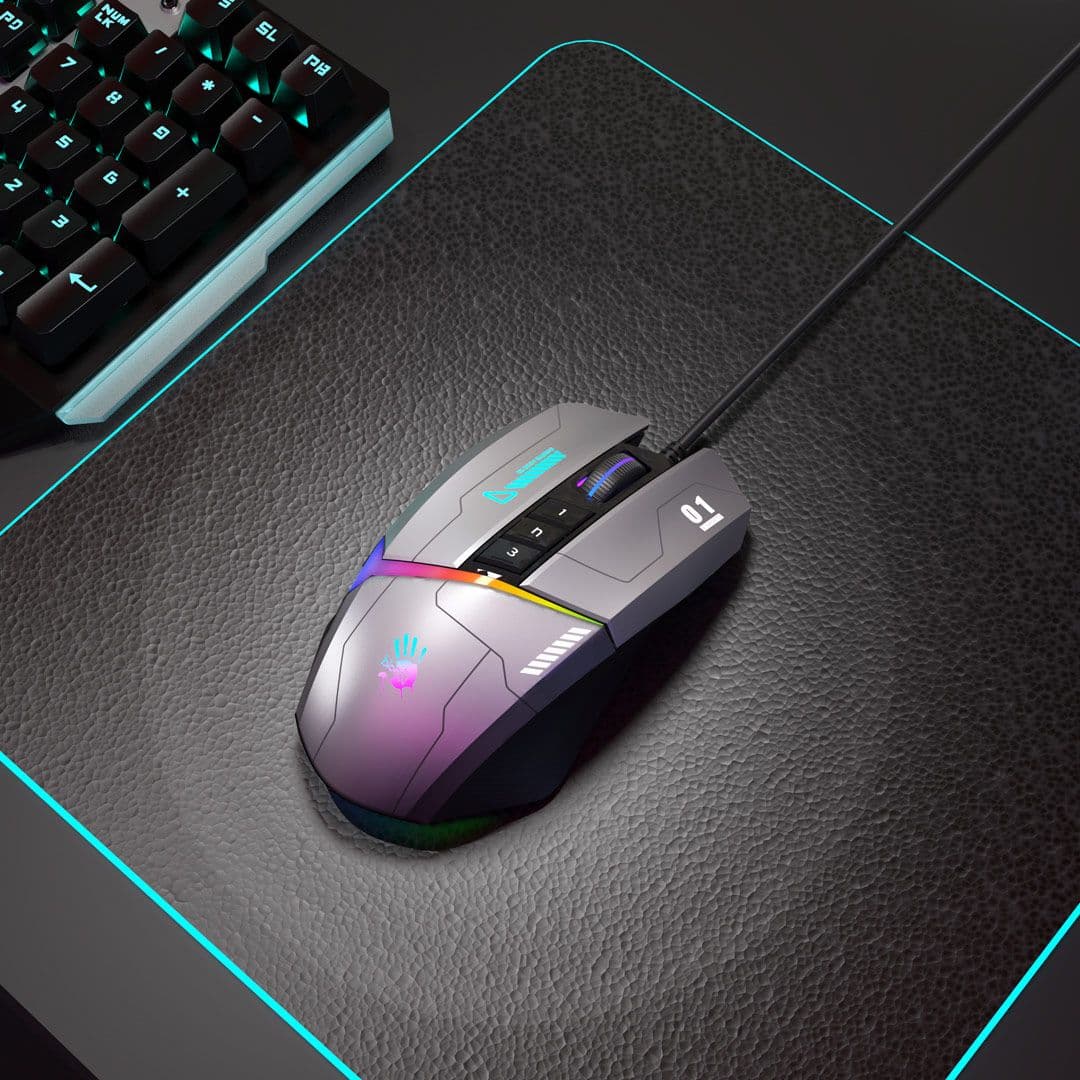 RGB Animation Gaming Mouse W60 Max Activated Gun Grey — thumbnail 4 of 5