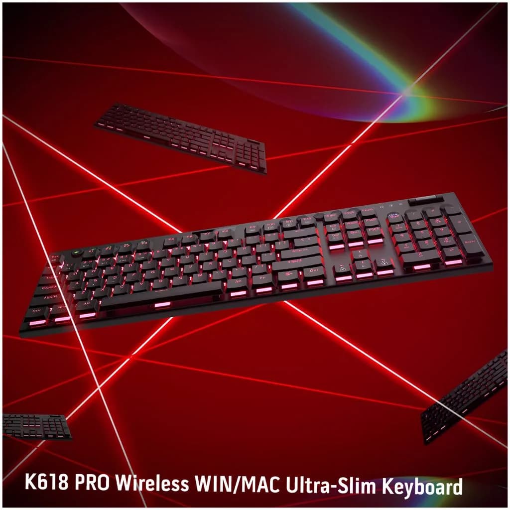 Redragon HORUS K618 Wireless Gaming Keyboard - Black — thumbnail 2 of 6