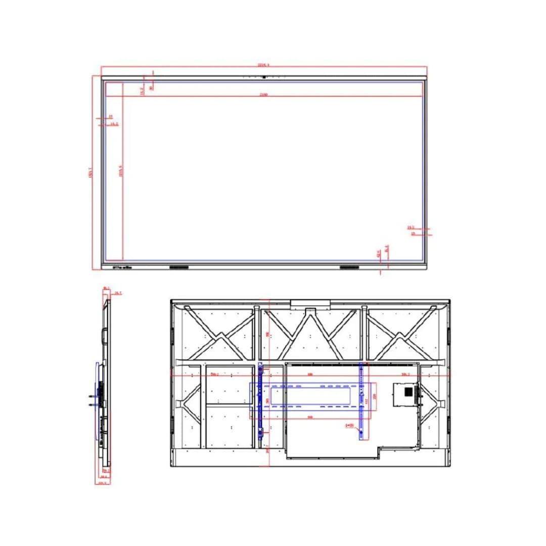 Luminex 86-Inch 4K UHD & AI Built-in Camera Smart Interactive Whiteboard, Android 15.0, RAM 16GB, Storage 256GB — thumbnail 3 of 4