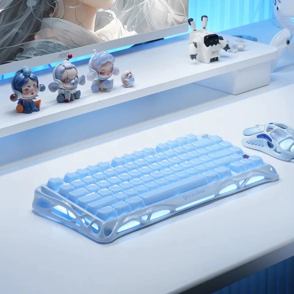 Gravastar Mercury K1 Rapid Trigger Wireless - Ice Blue Gaming Keyboard — thumbnail 6 of 6