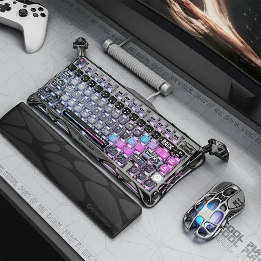 Gravastar Mercury K1 Pro Rapid Trigger Wireless - Black Gaming Keyboard — thumbnail 8 of 9