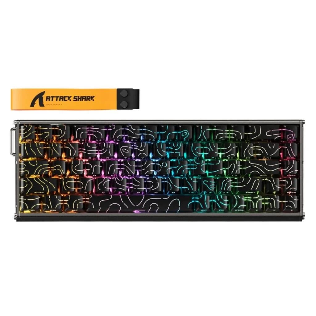 ATTACK SHARK X68 MAX HE Wired Rapid Trigger Gaming Keyboard - Black Contours