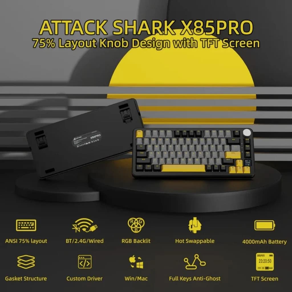 Attack Shark X85 Pro - Wireless Mechanical Keyboard — thumbnail 3 of 7