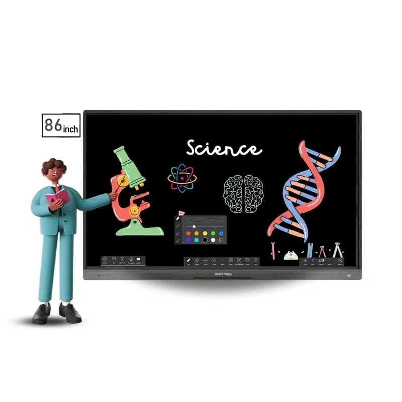 Luminex 86-Inch 4K UHD & AI Built-in Camera Smart Interactive Whiteboard, Android 15.0, RAM 16GB, Storage 256GB — thumbnail 4 of 4