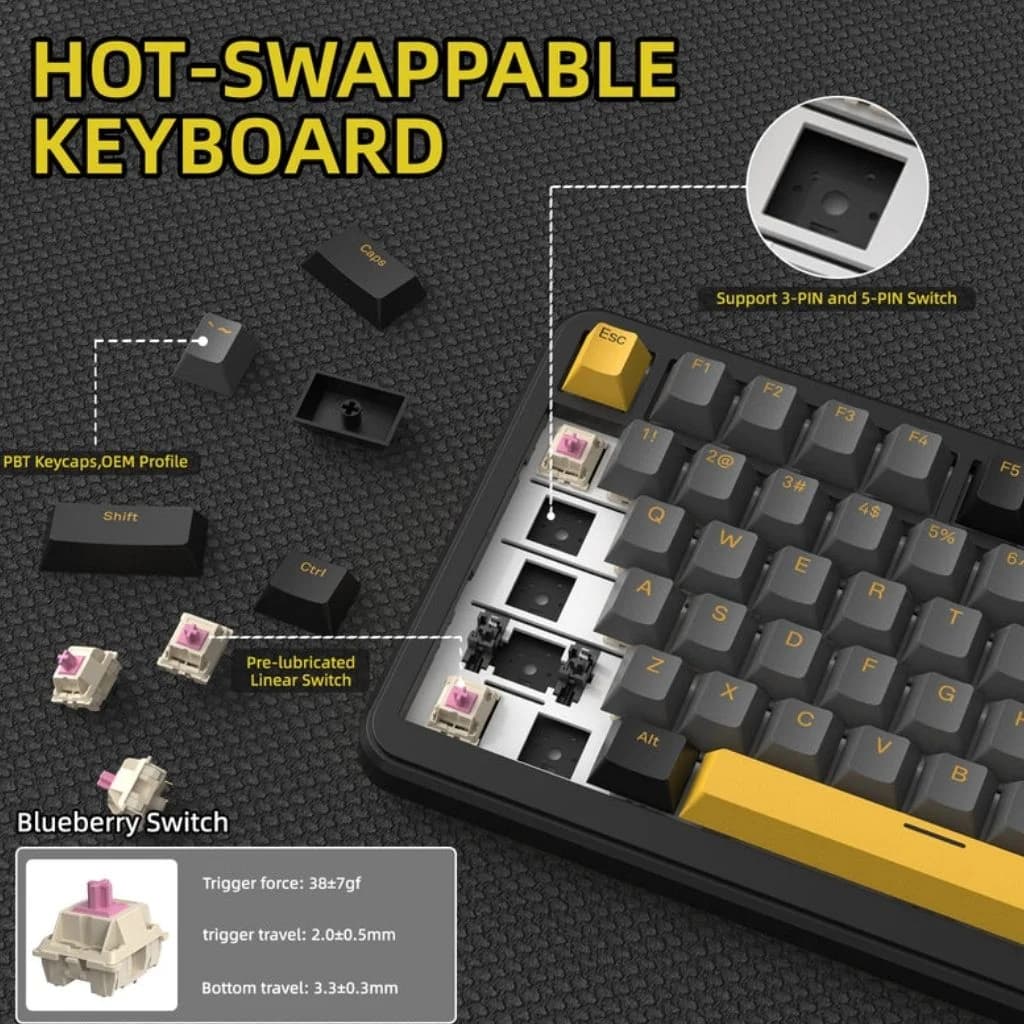 Attack Shark X85 Pro - Wireless Mechanical Keyboard — thumbnail 7 of 7