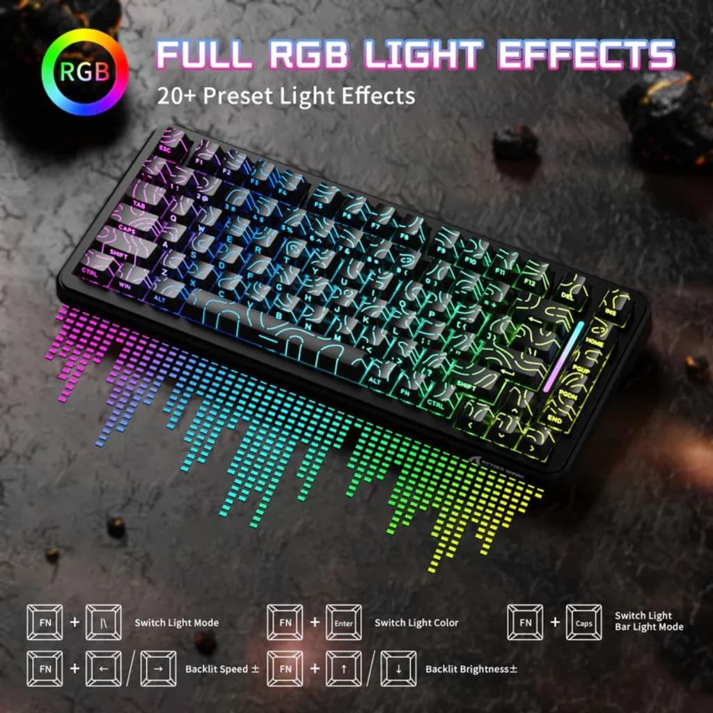 ATTACK SHARK X82 PRO HE Wireless Gaming Keyboard - Black — thumbnail 3 of 7